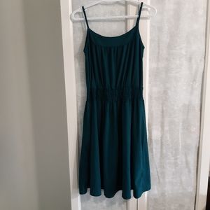 Otto emerald green stretchy midi sleeveless dress